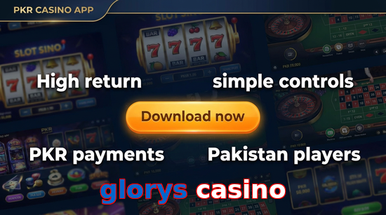 Main screen of Glorys Casino gamedownload page for PK players