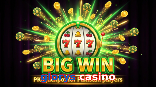 Big win animation on Glorys Casino slot game